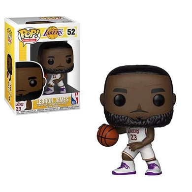 PREORDER JUNE - NBA Lakers LeBron James White Uniform Funko Pop! Vinyl Figure #52