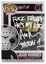 Load image into Gallery viewer, Ari Lehman Signed "Friday the 13th" #01 Jason Voorhees Funko Pop! Vinyl Figure Inscribed "F*** Freddy, He's My B****" &amp; "Jason 1" (Beckett)
