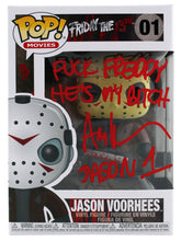 Load image into Gallery viewer, Ari Lehman Signed "Friday the 13th" #01 Jason Voorhees Funko Pop! Vinyl Figure Inscribed "F*** Freddy", "He's My B****" &amp; "Jason 1" (Beckett)