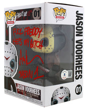 Load image into Gallery viewer, Ari Lehman Signed "Friday the 13th" #01 Jason Voorhees Funko Pop! Vinyl Figure Inscribed "F*** Freddy", "He's My B****" &amp; "Jason 1" (Beckett)