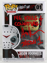 Load image into Gallery viewer, Ari Lehman Signed "Friday the 13th" #01 Jason Voorhees Funko Pop! Vinyl Figure Inscribed "146 Kills and Counting!" &amp; "Jason 1" (Beckett)