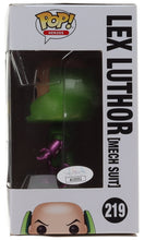 Load image into Gallery viewer, Jesse Eisenberg Signed "DC Super Heroes" #219 Lex Luthor (Mech Suit) Funko Pop! Vinyl Figure (JSA)