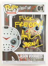 Load image into Gallery viewer, Ari Lehman Signed "Friday the 13th" #01 Jason Voorhees Funko Pop! Vinyl Figure Inscribed "F*** Freddy!" &amp; "Jason 1" (JSA)