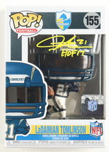 Load image into Gallery viewer, LaDainian Tomlinson Signed Chargers #155 Funko Pop! Vinyl Figure Inscribed "HOF 17" (Beckett)