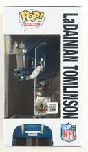 Load image into Gallery viewer, LaDainian Tomlinson Signed Chargers #155 Funko Pop! Vinyl Figure Inscribed "HOF 17" (Beckett)