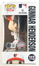 Load image into Gallery viewer, Gunnar Henderson Signed Orioles #113 Funko Pop! Vinyl Figure (Beckett)