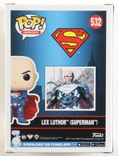 Load image into Gallery viewer, Jesse Eisenberg Signed "Superman" #532 Lex Luthor Funko Pop! Vinyl Figure (ACOA)