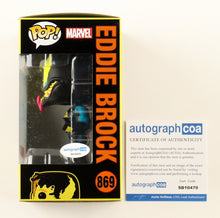 Load image into Gallery viewer, Tom Hardy Signed "Marvel" #869 Eddie Brock Funko Pop Vinyl Figure (ACOA)