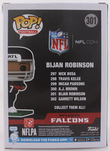 Load image into Gallery viewer, Bijan Robinson Signed Falcons #301 Funko Pop! Vinyl Figure (Beckett)