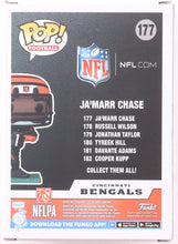 Load image into Gallery viewer, Ja'Marr Chase Signed Bengals #177 Funko Pop! Vinyl Figure (JSA)