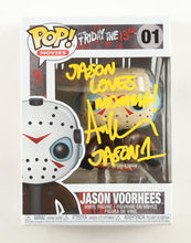 Load image into Gallery viewer, Ari Lehman Signed "Friday the 13th" #01 Jason Voorhees Funko Pop! Vinyl Figure Inscribed "Jason Loves Momma!" &amp; "Jason 1" (JSA)