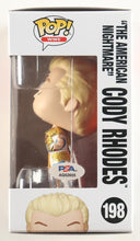 Load image into Gallery viewer, Cody Rhodes Signed WWE #198 'The American Nightmare' Cody Rhodes Funko Pop! Vinyl Figure (PSA)