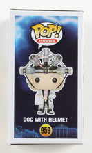 Load image into Gallery viewer, Christopher Lloyd Signed "Back to the Future" #959 Doc with Helmet Funko Pop! Vinyl Figure (Beckett)