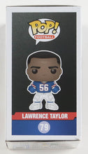 Load image into Gallery viewer, Lawrence Taylor Signed New York Giants #79 Funko Pop! Vinyl Figure (JSA)