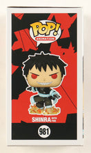 Load image into Gallery viewer, Derick Snow Signed "Fire Force" #981 Shinra with Fire Funko Pop! Vinyl Figure Inscribed "Shinra" (JSA)