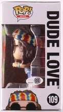 Load image into Gallery viewer, Mick Foley Signed "WWE" #109 Dude Love Funko Pop! Vinyl Figure Inscribed "Owwww! Have Mercy!" (JSA)