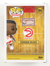 Load image into Gallery viewer, Dominique Wilkins Signed Hawks #104 Funko Pop! Vinyl Figure (Schwartz)