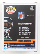 Load image into Gallery viewer, Mike Singletary Signed Bears #218 Funko Pop! Vinyl Figure Inscribed "Samurai Mike" (Schwartz)