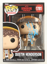 Load image into Gallery viewer, Gaten Matarazzo Signed "Stranger Things" #1781 Dustin Henderson Funko Pop! Vinyl Figure (AutographCOA)