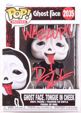 Load image into Gallery viewer, Dave Sheridan Signed "Ghost Face" #2035 Ghost Face Tongue In Cheek Funko Pop! Vinyl Figure Inscribed "Wazzup!!" (JSA)