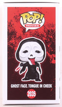 Load image into Gallery viewer, Dave Sheridan Signed "Ghost Face" #2035 Ghost Face Tongue In Cheek Funko Pop! Vinyl Figure Inscribed "Wazzup!!" (JSA)