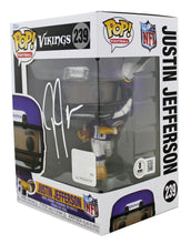 Load image into Gallery viewer, Justin Jefferson Signed Vikings #239 Funko Pop Vinyl Figure (Beckett)