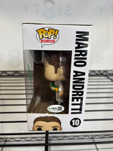 Load image into Gallery viewer, Mario Andretti Signed Racing Funko Pop With Coa