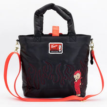 Load image into Gallery viewer, Whatever Makes You Happy Kewpie Devil Puffy Tote Bag with Angel Acrylic Charm