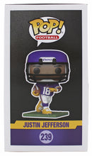 Load image into Gallery viewer, Justin Jefferson Signed Vikings #239 Funko Pop Vinyl Figure (Beckett)