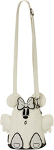 Load image into Gallery viewer, Loungefly Disney: Mickey &amp; Minnie - Ghost - Glow-in-the-Dark - Figural Crossbody Bag with 3D Bow