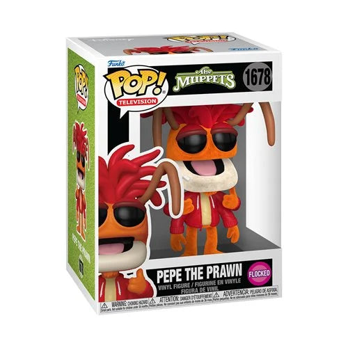 PREORDER NOVEMBER - The Muppets Pepe the Prawn Flocked Funko Pop! Vinyl Figure #1678 - Specialty