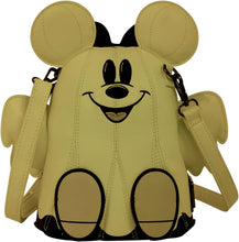 Load image into Gallery viewer, Loungefly Disney: Mickey &amp; Minnie - Ghost - Glow-in-the-Dark - Figural Crossbody Bag with 3D Bow
