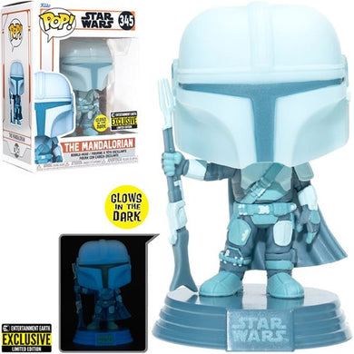 Star Wars: The Mandalorian Hologram Glow-in-the-Dark Funko Pop! Vinyl Figure - Entertainment Earth Exclusive