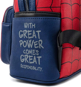Loungefly Marvel Spider Man Classic Cosplay WDouble Strap Shoulder Backpack