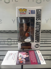 Load image into Gallery viewer, Giannis Antetokounmpo Signed Bucks #143 Funko Pop! Vinyl Figure (JSA)