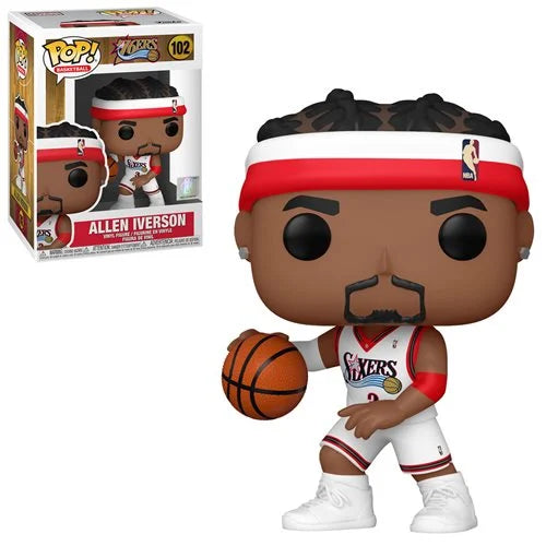 PREORDER SEPTEMBER - NBA: Legends Allen Iverson (Sixers Home) Funko Pop! Vinyl Figure #102