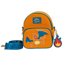 Load image into Gallery viewer, Pokemon Charizard Corduroy Convertible Mini-Backpack - Entertainment Earth Exclusive