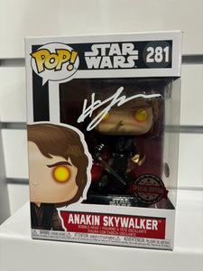 Hayden Christensen Signed Anakin Red Eyes Funko JSA COA
