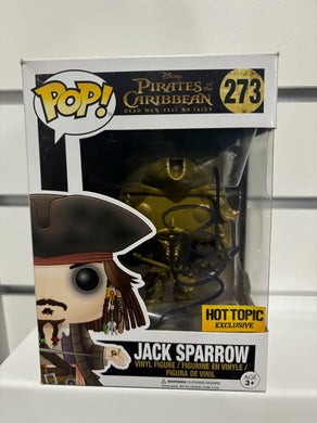 Johnny Depp signed Jack sparrow funko pop with coa