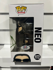 Keanu reeves signed new matrix funko pop with coa