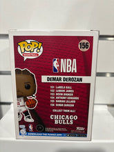 Load image into Gallery viewer, Demar DeRozan signed funko pop Chicago bulls with coa
