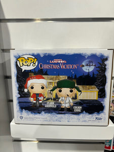 Clark Griswold and Cousin Eddie Signed 2 Pack FYE Chevy Chase Randy Quaid Beckett