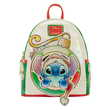 Load image into Gallery viewer, Stitch &amp; Scrump Iridescent Holiday Ornament Mini Backpack