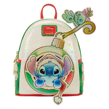Load image into Gallery viewer, Stitch &amp; Scrump Iridescent Holiday Ornament Mini Backpack