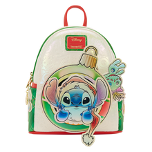 Load image into Gallery viewer, Stitch &amp; Scrump Iridescent Holiday Ornament Mini Backpack