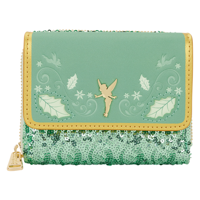 Peter Pan Tinker Bell Holiday Sequin Tri-Fold Wallet