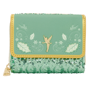 Peter Pan Tinker Bell Holiday Sequin Tri-Fold Wallet
