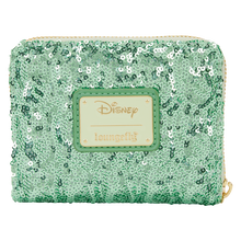 Load image into Gallery viewer, Peter Pan Tinker Bell Holiday Sequin Tri-Fold Wallet