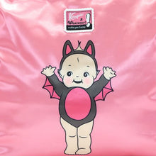 Load image into Gallery viewer, Whatever Makes You Happy Kewpie Black Bat Puffy Tote Bag with Bow Charm