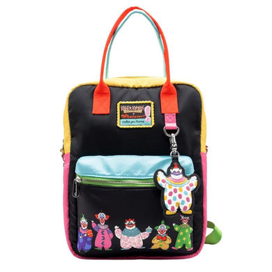 Whatever Makes You Happy Killer Klowns from Outer Space Reversible & Convertible Square Backpack with Fatso Charm